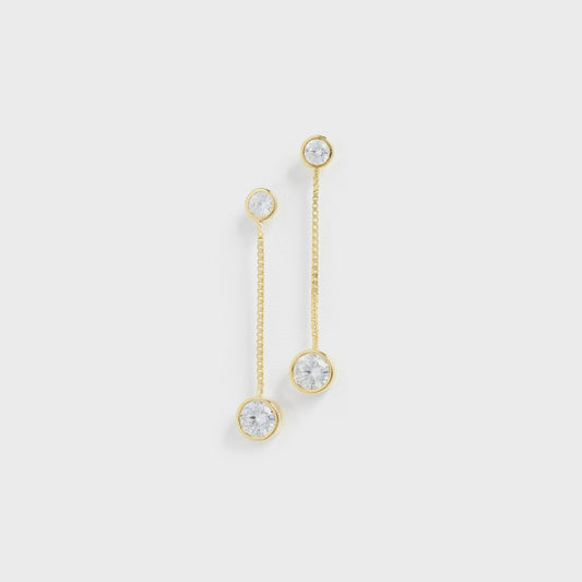Women Kith SHASHI Solitaire Moissanite Drop Earring - Gold