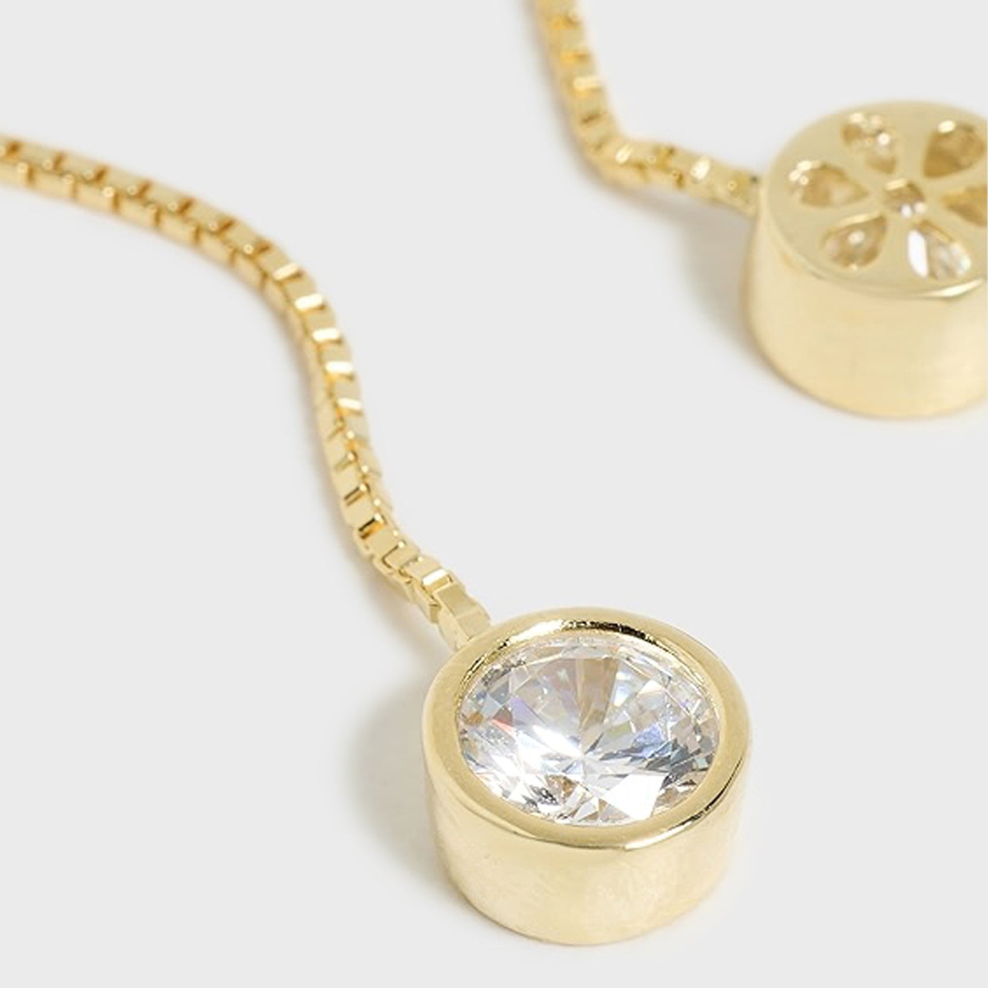 Women Kith SHASHI Solitaire Moissanite Drop Earring - Gold
