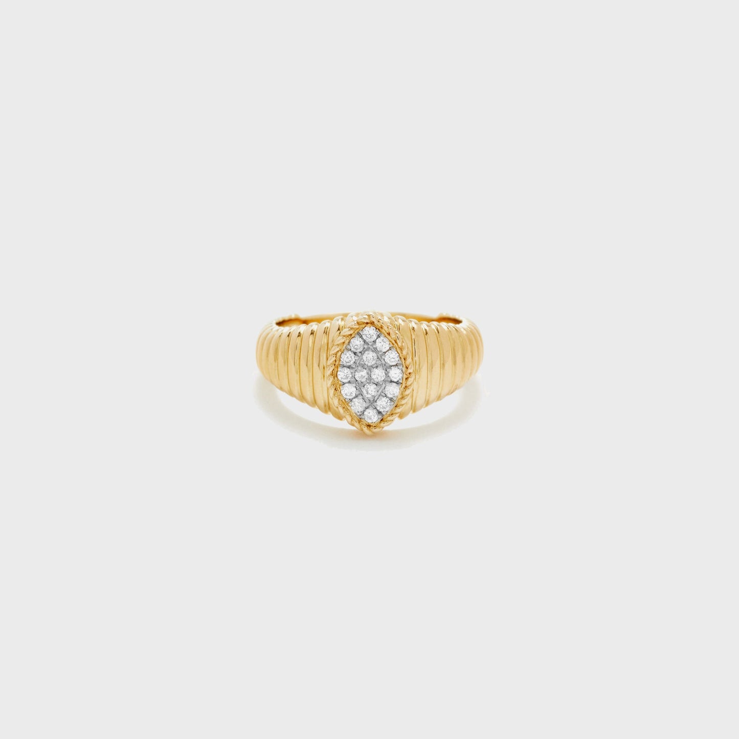 Women Kith Yvonne Leon Baby Chevaliere Marquise Berlingot Diamants - Gold