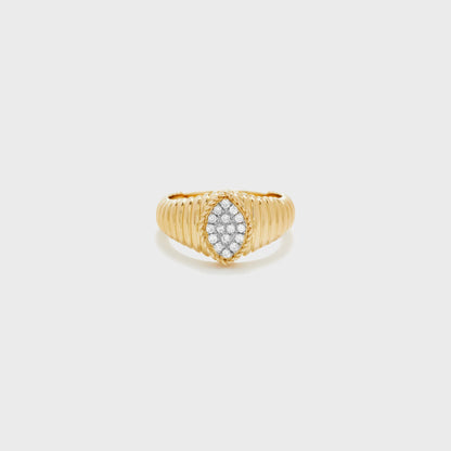 Women Kith Yvonne Leon Baby Chevaliere Marquise Berlingot Diamants - Gold