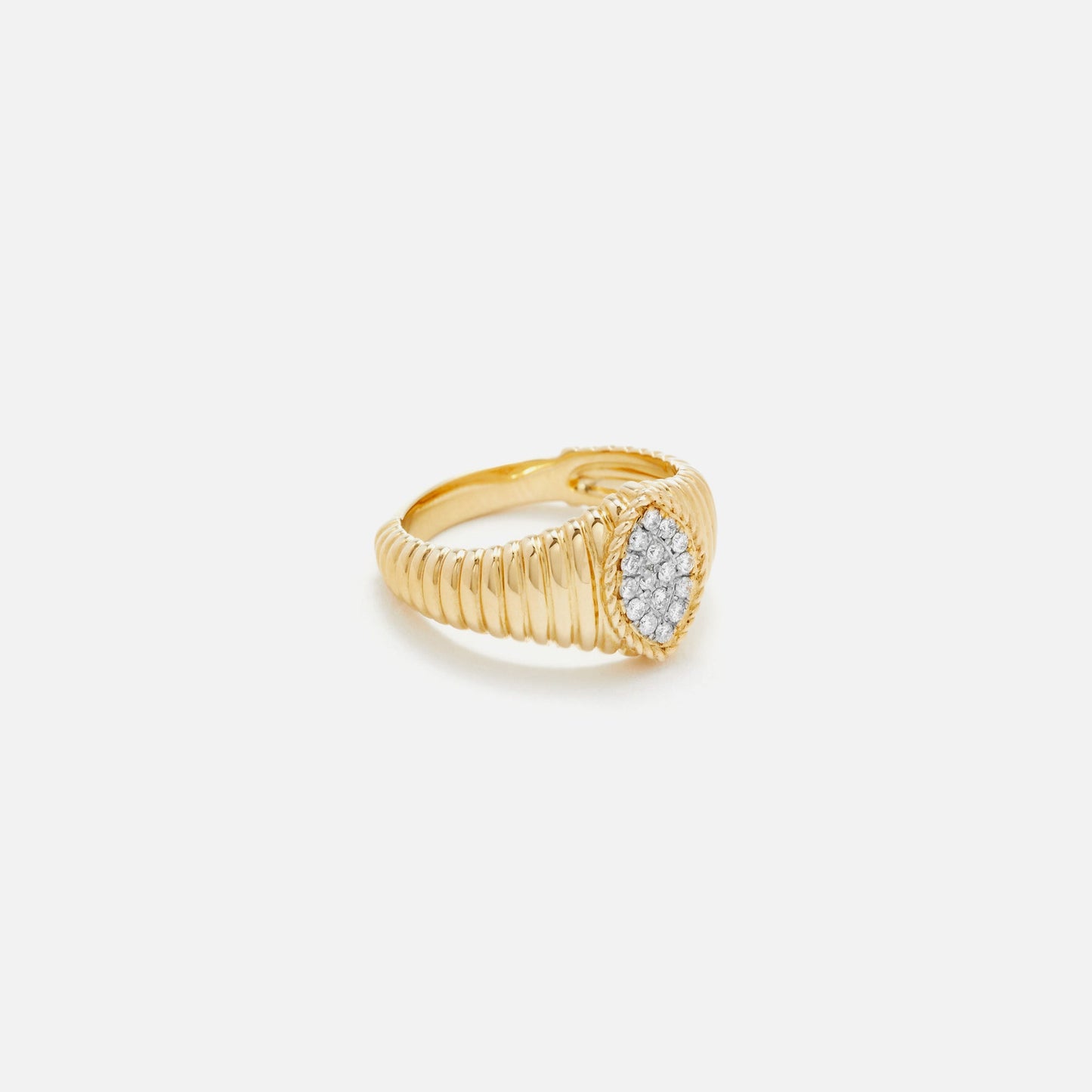 Women Kith Yvonne Leon Baby Chevaliere Marquise Berlingot Diamants - Gold