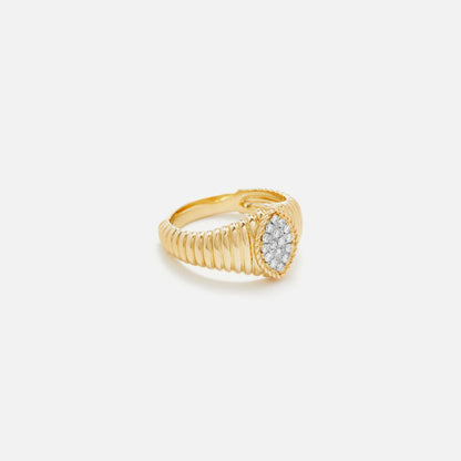 Women Kith Yvonne Leon Baby Chevaliere Marquise Berlingot Diamants - Gold