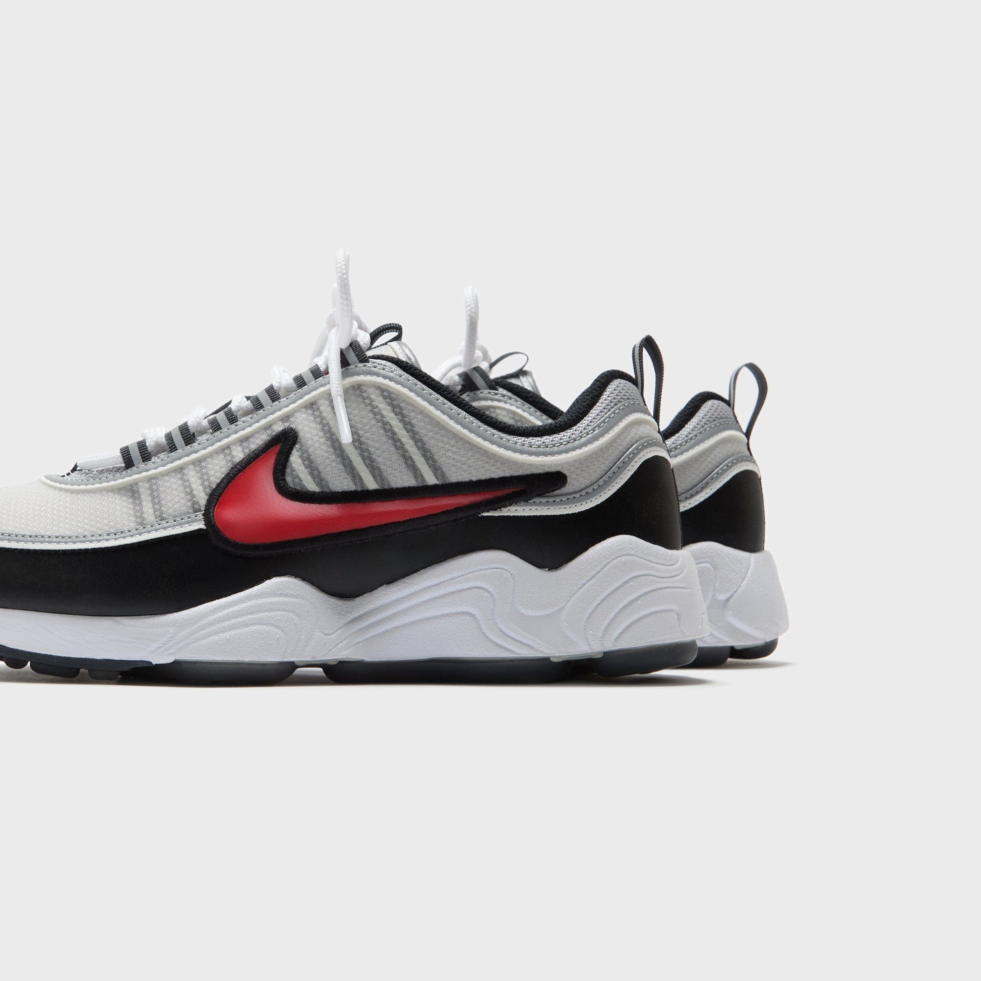 Men Kith Nike Zoom Spiridon - Metallic Silver / Sport Red / Black / White