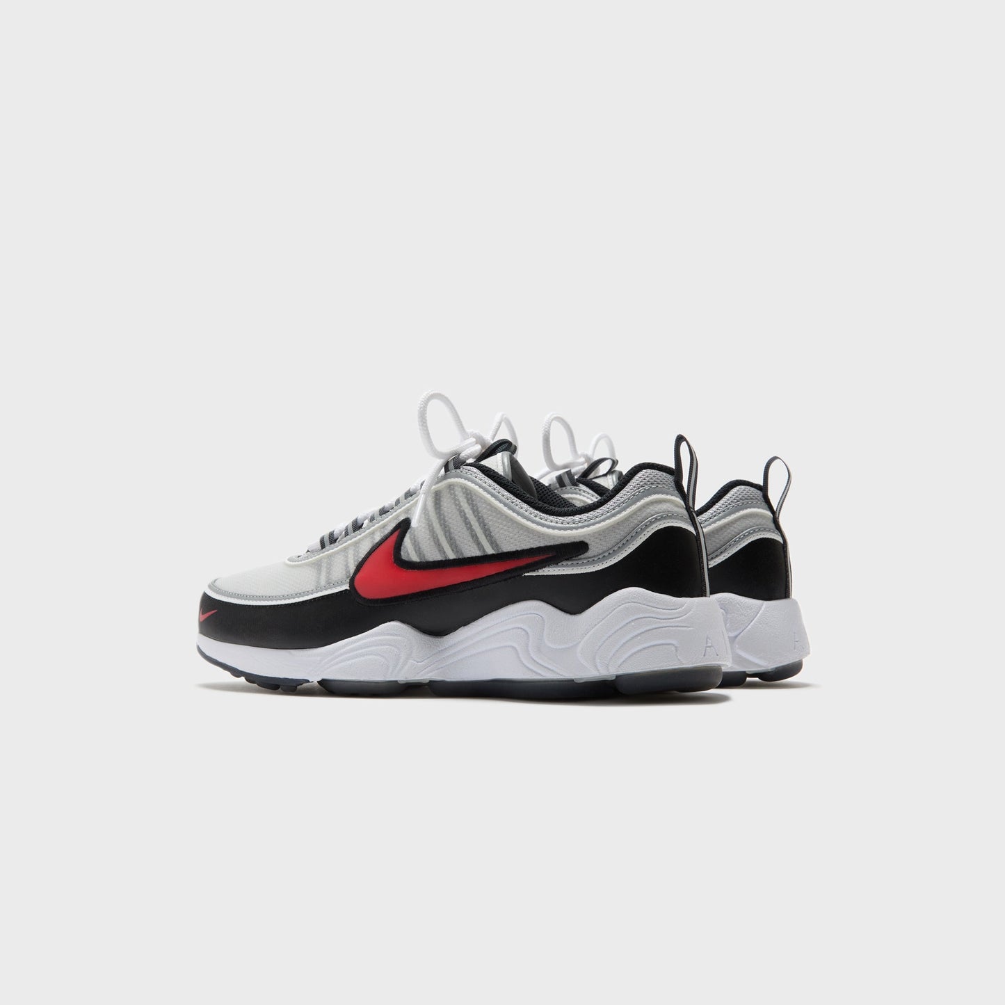 Men Kith Nike Zoom Spiridon - Metallic Silver / Sport Red / Black / White