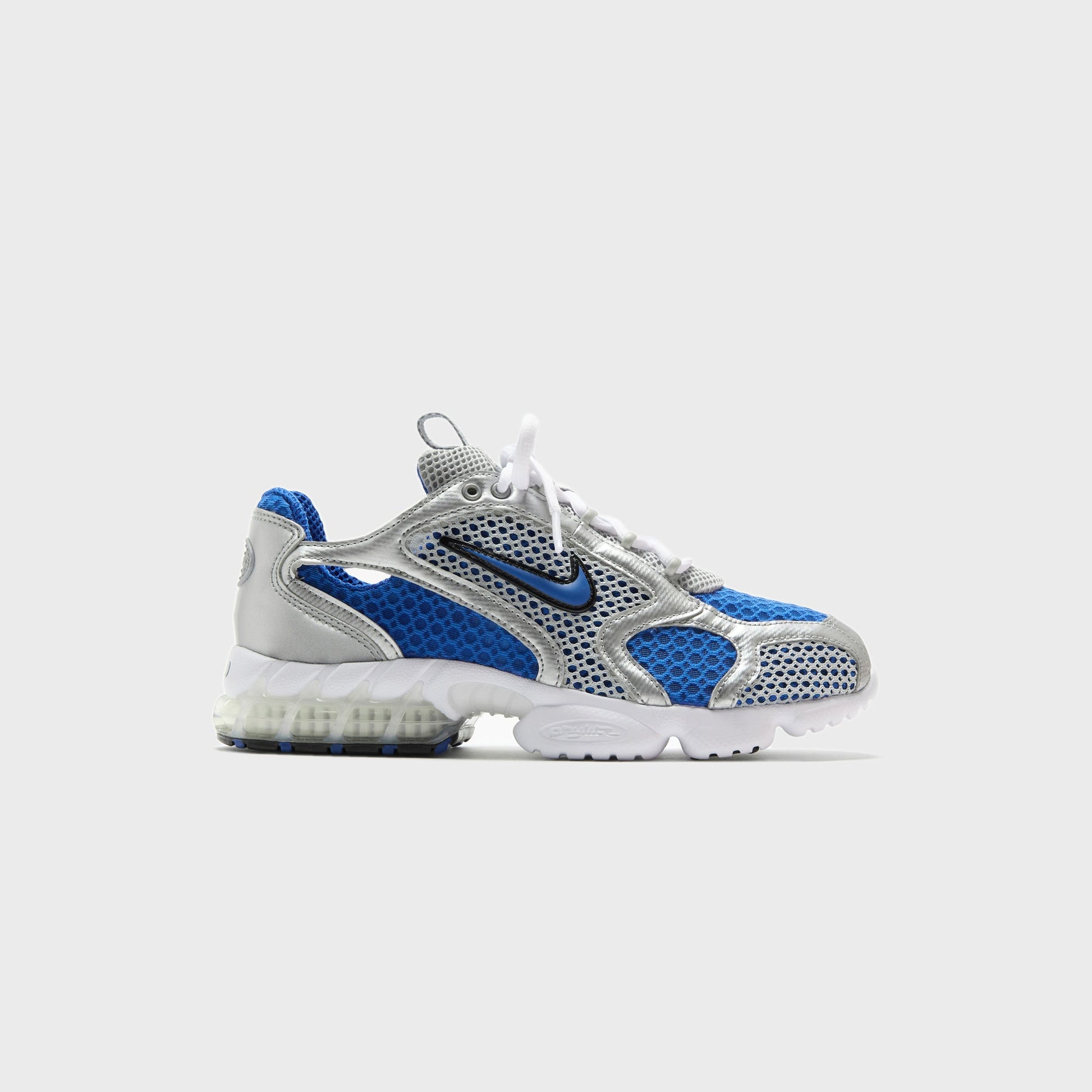 Men Kith Nike Air Zoom Spiridon Cage 2 - Metallic Silver / Varsity