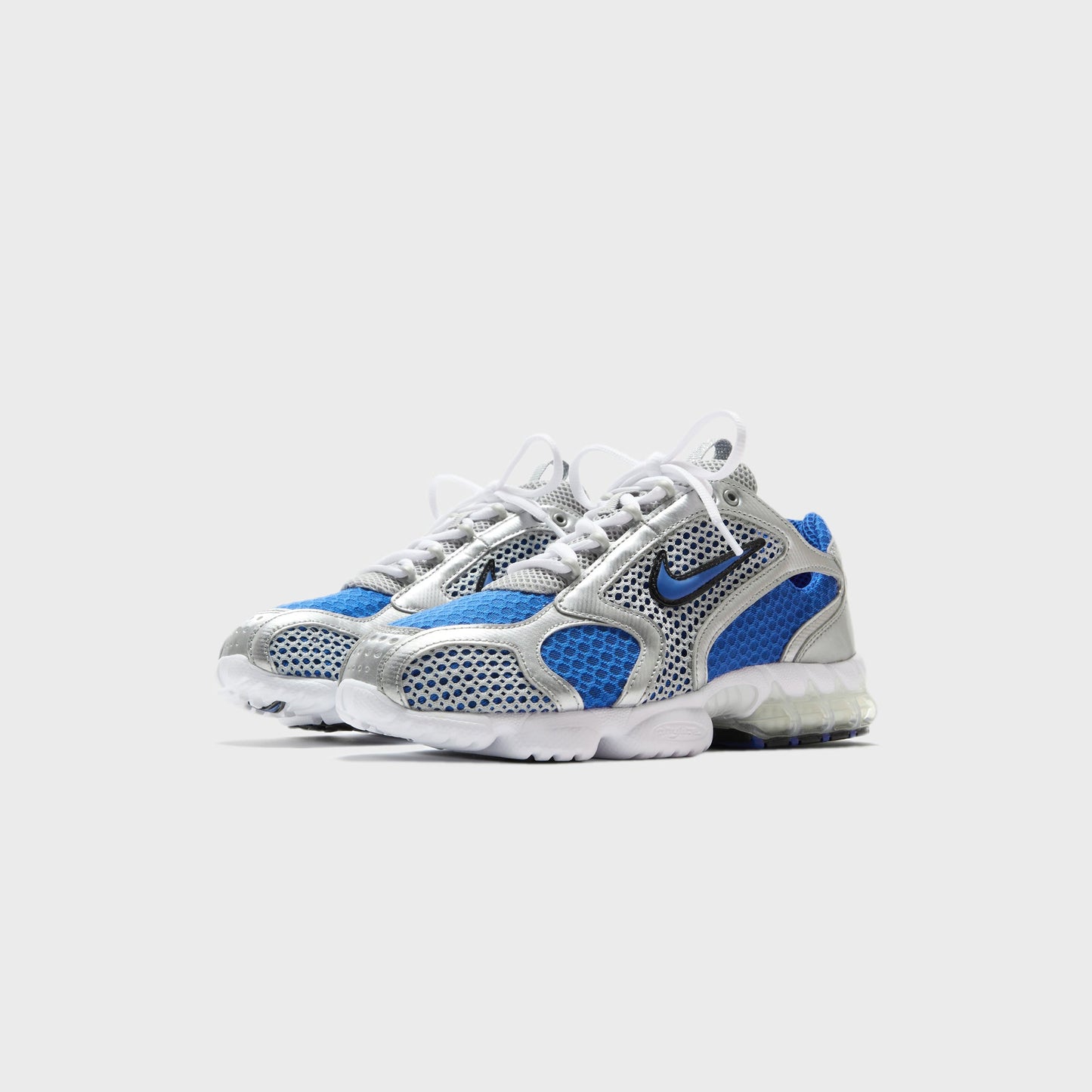 Men Kith Nike Air Zoom Spiridon Cage 2 - Metallic Silver / Varsity