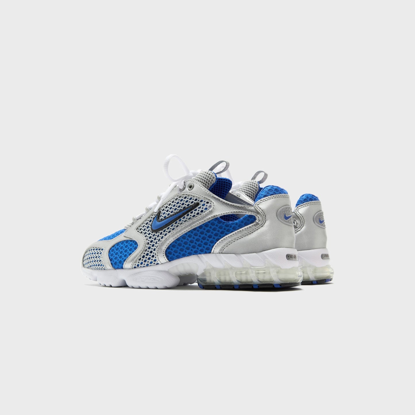 Men Kith Nike Air Zoom Spiridon Cage 2 - Metallic Silver / Varsity