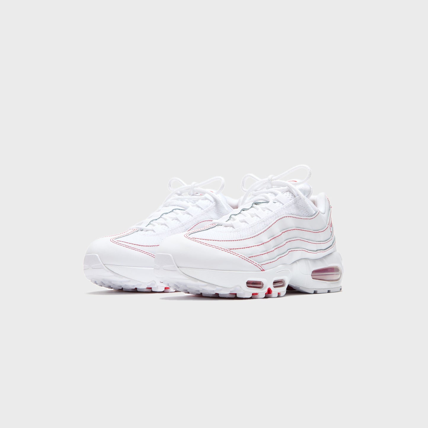 Men Kith Nike Air Max 95 OG - White / University Red / Wolf Grey