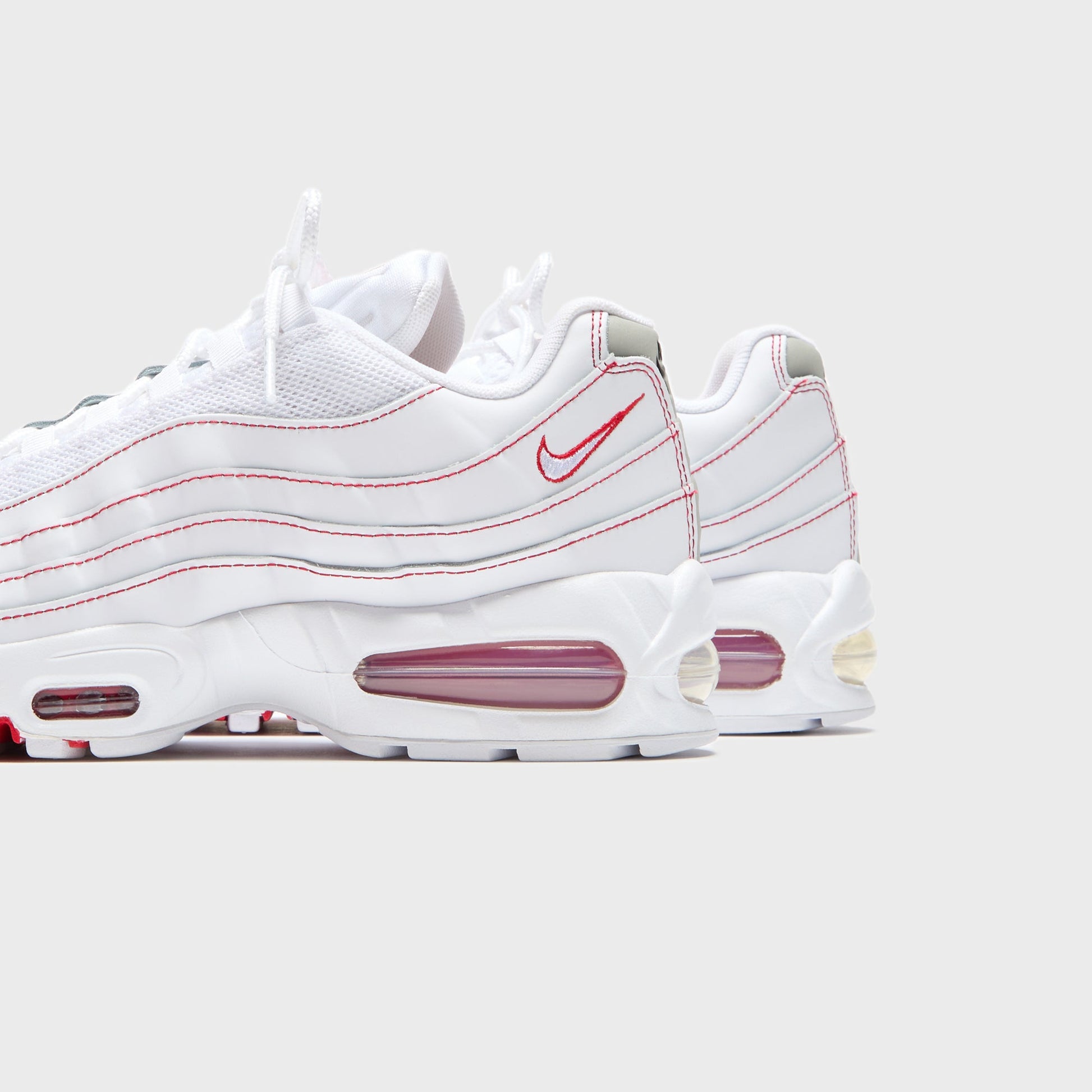 Men Kith Nike Air Max 95 OG - White / University Red / Wolf Grey