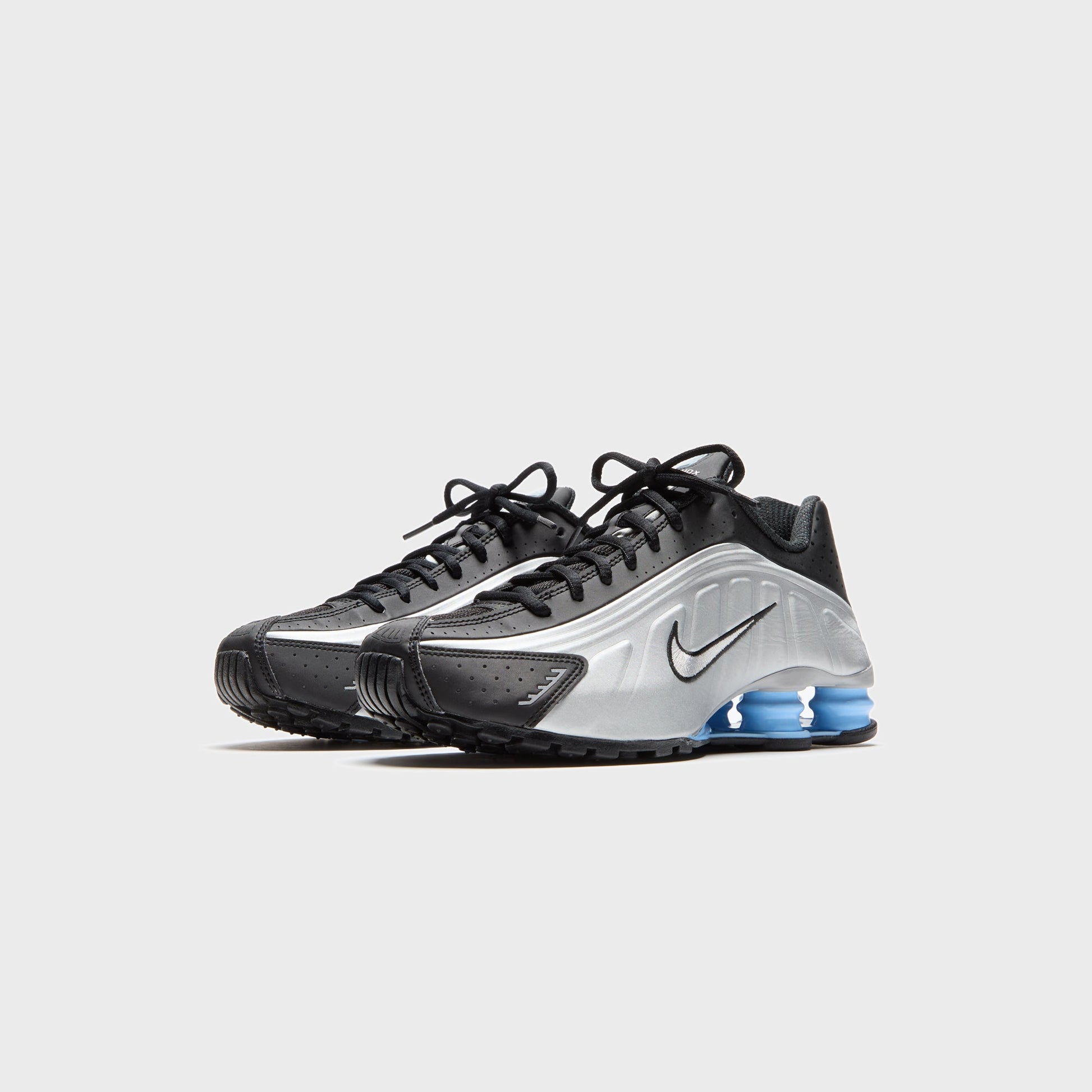 Men Kith Nike Shox R4 - Metallic Silver / Black / Psychic Blue