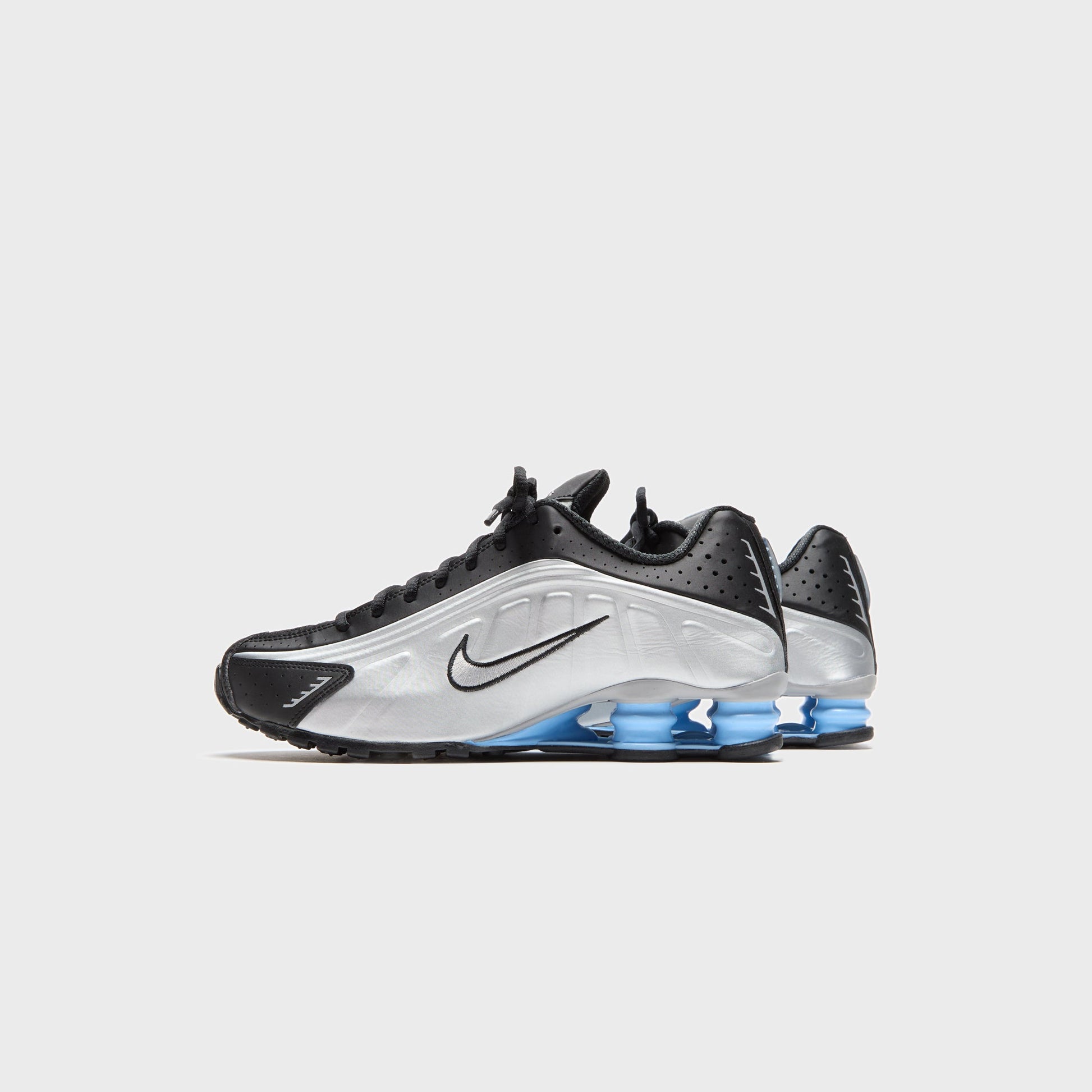 Men Kith Nike Shox R4 - Metallic Silver / Black / Psychic Blue
