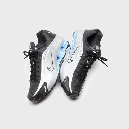 Men Kith Nike Shox R4 - Metallic Silver / Black / Psychic Blue