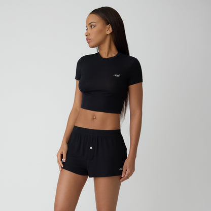 Women Kith Kith Women Modal Rib Mulberry - Black