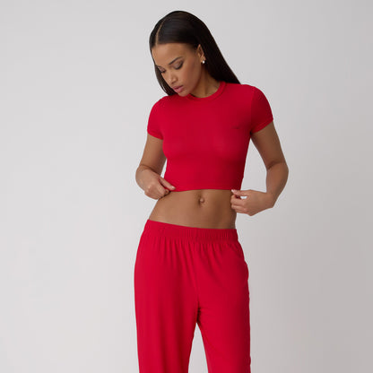 Women Kith Kith Women Modal Rib Mulberry - Cherry Bomb