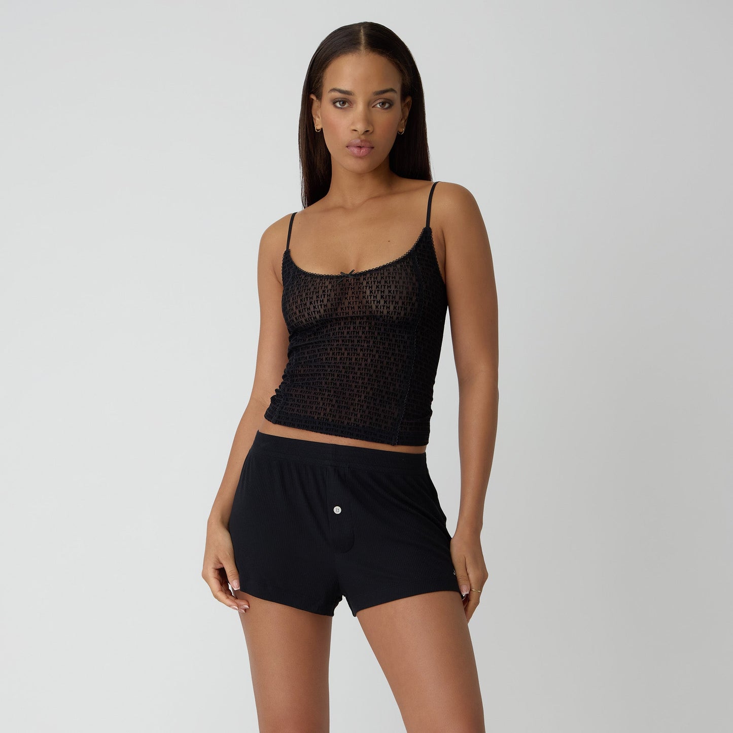 Women Kith Kith Women Modal Rib Nilah Shorty - Black