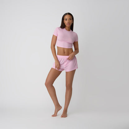 Women Kith Kith Women Modal Rib Nilah Shorty - Poppet