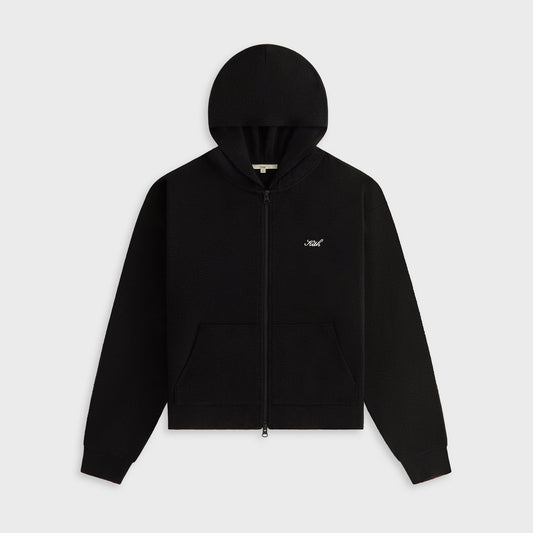 Women Kith Kith Women Leary Lounge Zip Hoodie - Black
