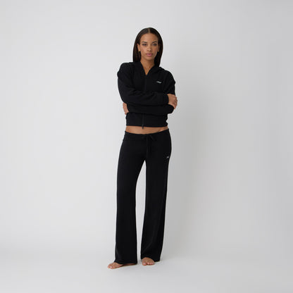 Women Kith Kith Women Leary Lounge Zip Hoodie - Black