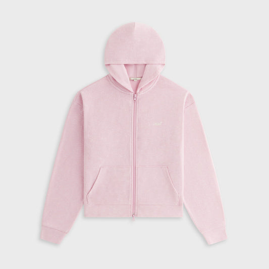 Women Kith Kith Women Leary Lounge Zip Hoodie - Poppet