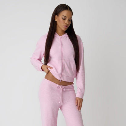 Women Kith Kith Women Leary Lounge Zip Hoodie - Poppet