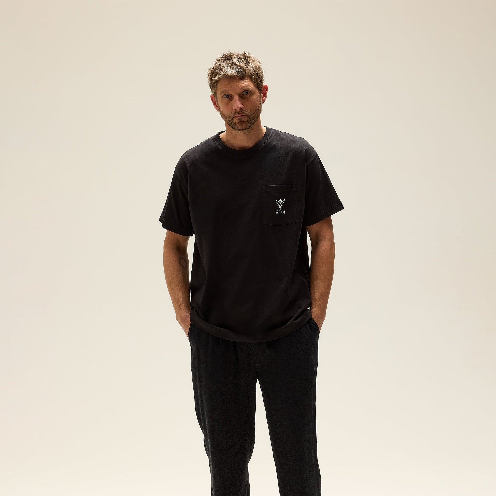 Men Kith Kith & South2 West8 for Columbia City Pocket Tee - Black