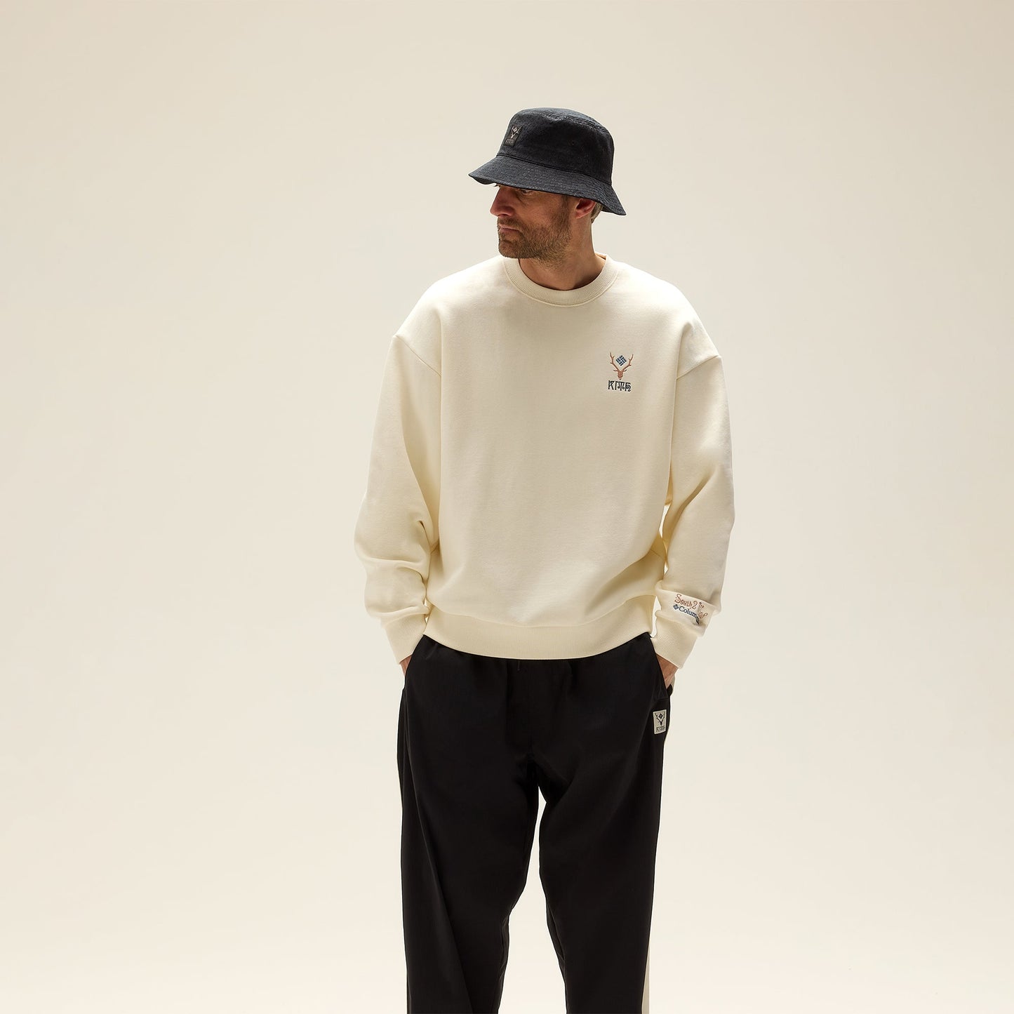 Men Kith Kith & South2 West8 for Columbia Nelson Crewneck - Sandrift