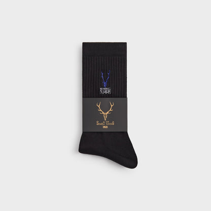 Men Kith Kith for South2 West8 Embroidered Logo Crew Socks - Black