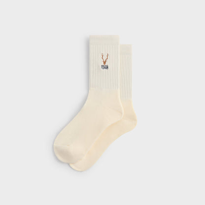Men Kith Kith for South2 West8 Embroidered Logo Crew Socks - Silk