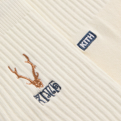 Men Kith Kith for South2 West8 Embroidered Logo Crew Socks - Silk