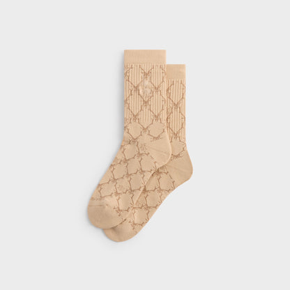 Men Kith Kith for South2 West8 Monogram Jacquard Crew Socks - Eternal