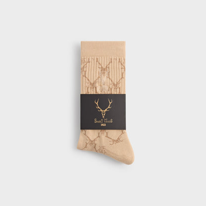 Men Kith Kith for South2 West8 Monogram Jacquard Crew Socks - Eternal