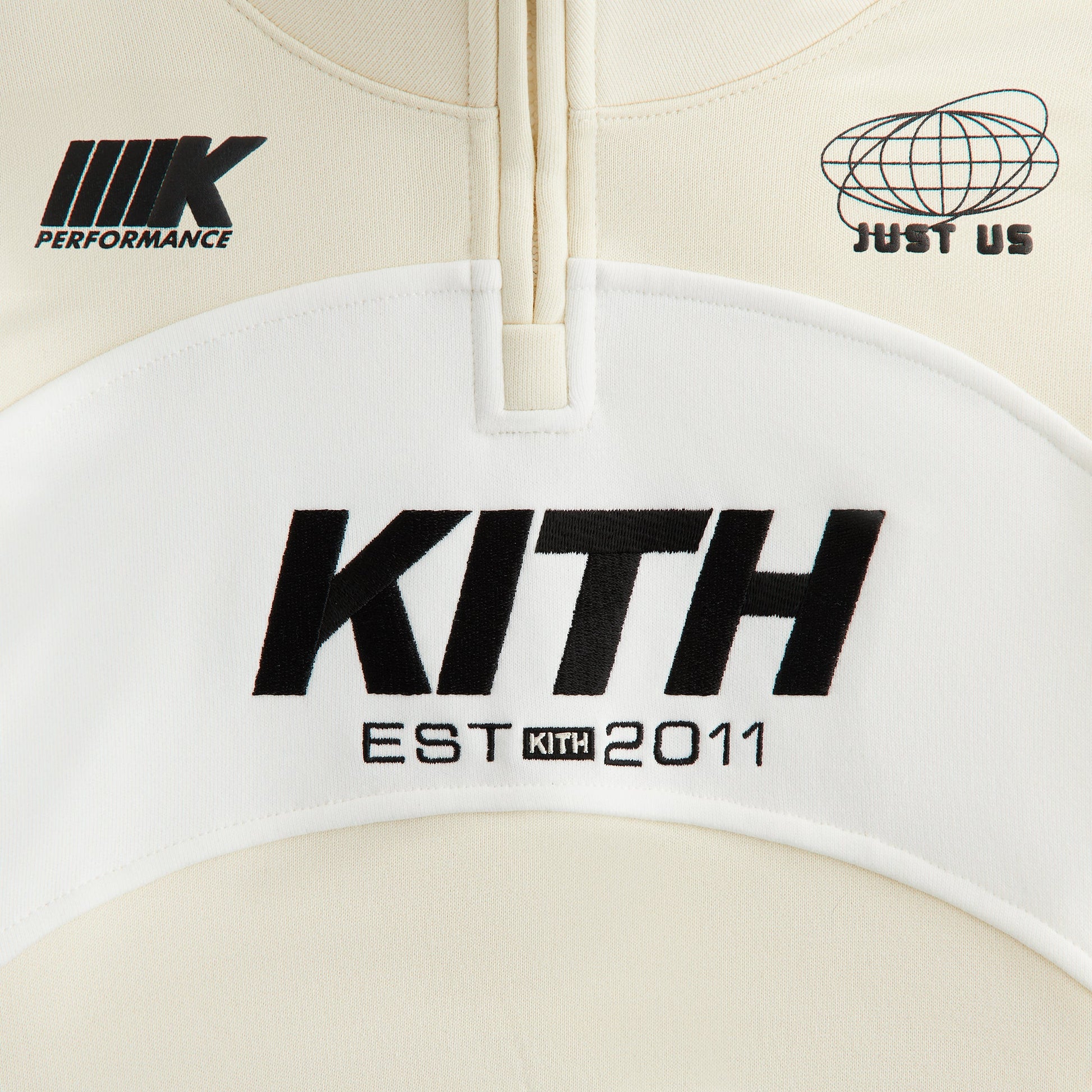 Kids Kith Kith Kids Paneled Cropped Fallon Quarter Zip - Sandrift