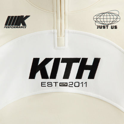 Kids Kith Kith Kids Paneled Cropped Fallon Quarter Zip - Sandrift
