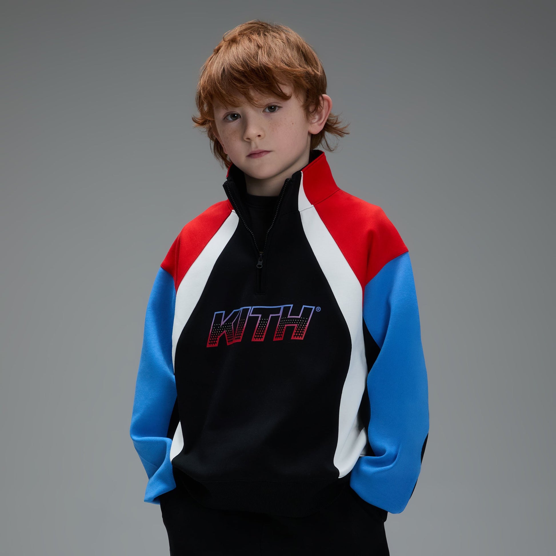 Kids Kith Kith Kids Speed Hunter Quarter Zip - Black
