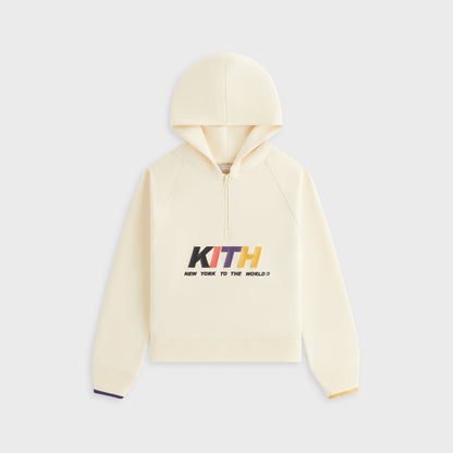 Kids Kith Kith Kids New York Quarter Zip Hoodie - Sandrift