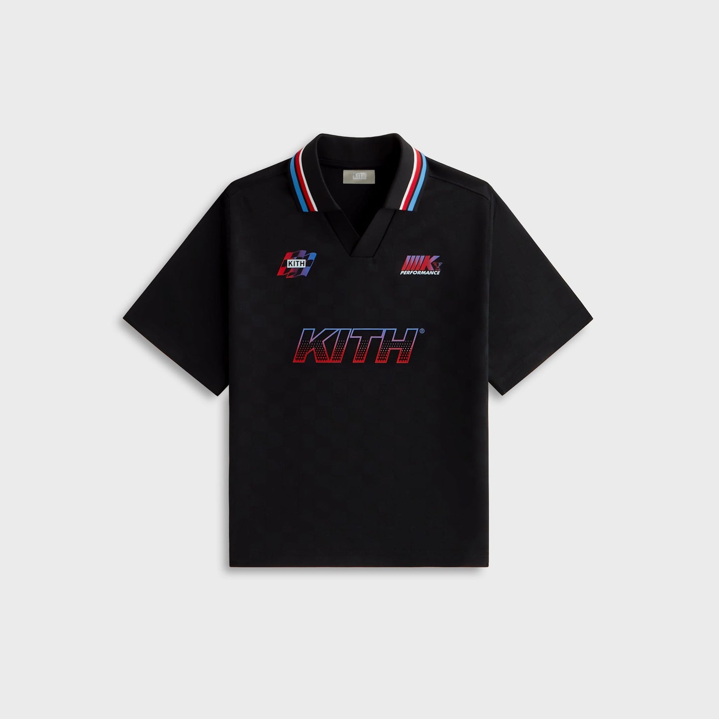 Kids Kith Kith Kids Checkerboard Soccer Polo - Black