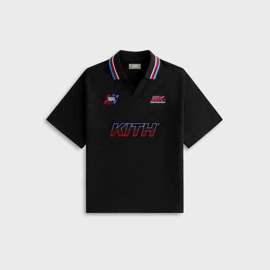 Kids Kith Kith Kids Checkerboard Soccer Polo - Black
