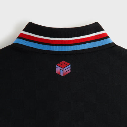 Kids Kith Kith Kids Checkerboard Soccer Polo - Black