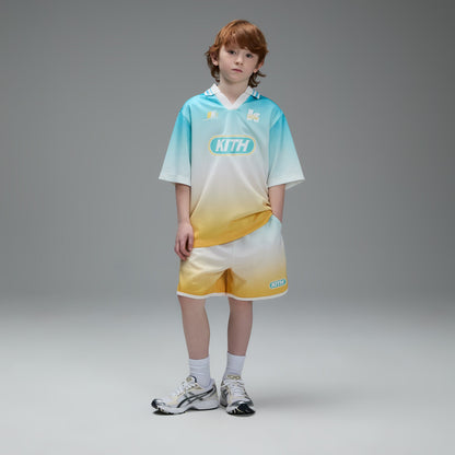 Kids Kith Kith Kids Gradient Soccer Jordan Short - Dusty Aqua