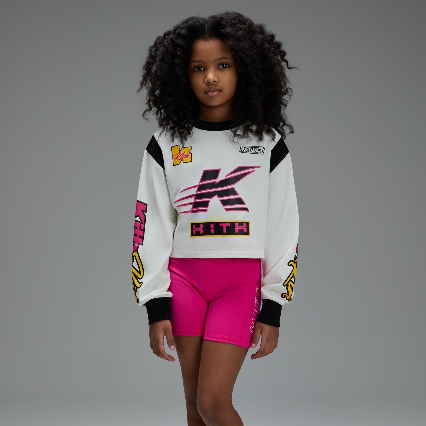 Kids Kith Kith Kids Speed Cropped Jasper Tee - Sandrift