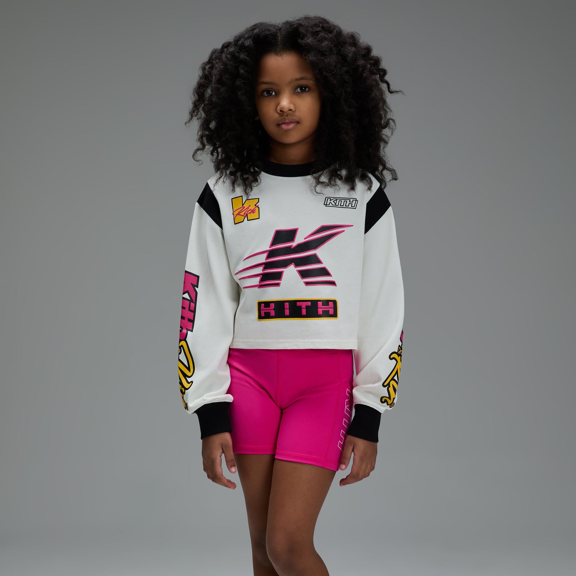 Kids Kith Kith Kids Speed Cropped Jasper Tee - Sandrift