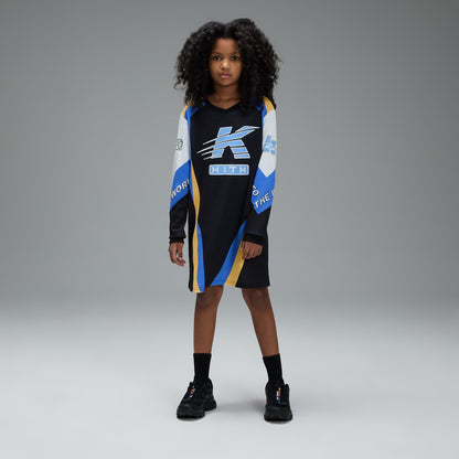Kids Kith Kith Kids Ridley Speed Logo Dress - Black