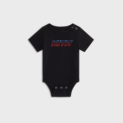 Kids Kith Kith Baby Speed Logo Bodysuit - Black