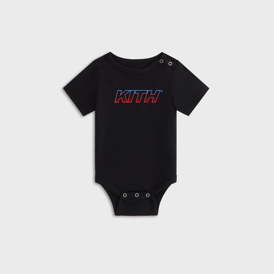Kids Kith Kith Baby Speed Logo Bodysuit - Black
