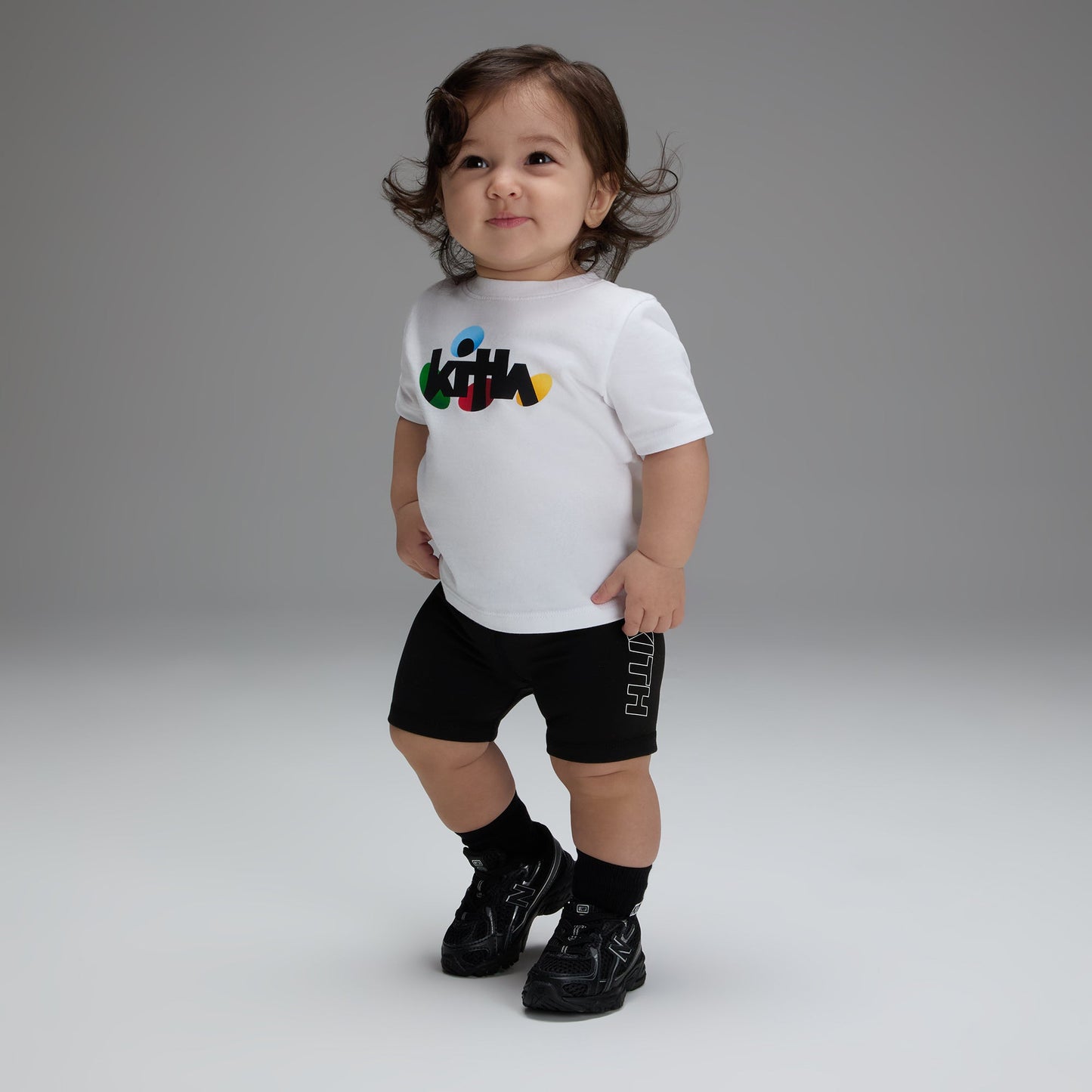 Kids Kith Kith Baby Active Biker Short - Black