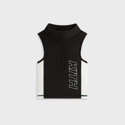 Kids Kith Kith Kids Active Quarter Zip Tank - Black