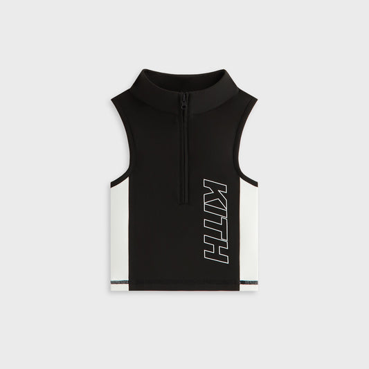 Kids Kith Kith Kids Active Quarter Zip Tank - Black