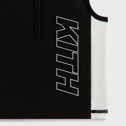 Kids Kith Kith Kids Active Quarter Zip Tank - Black
