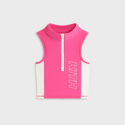 Kids Kith Kith Kids Active Quarter Zip Tank - Zinnia