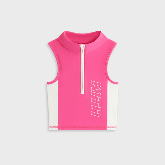 Kids Kith Kith Kids Active Quarter Zip Tank - Zinnia